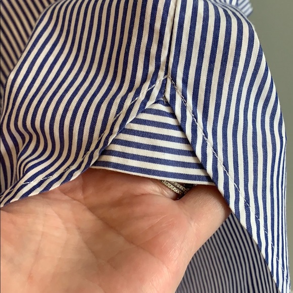 Vineyard Vines Popover Blue Striped Blouse - Picture 7 of 7